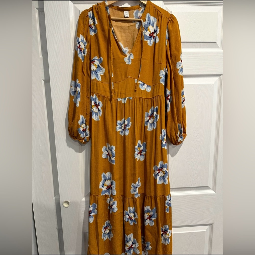 Old Navy Yellow Orange Long Sleeve Sundress